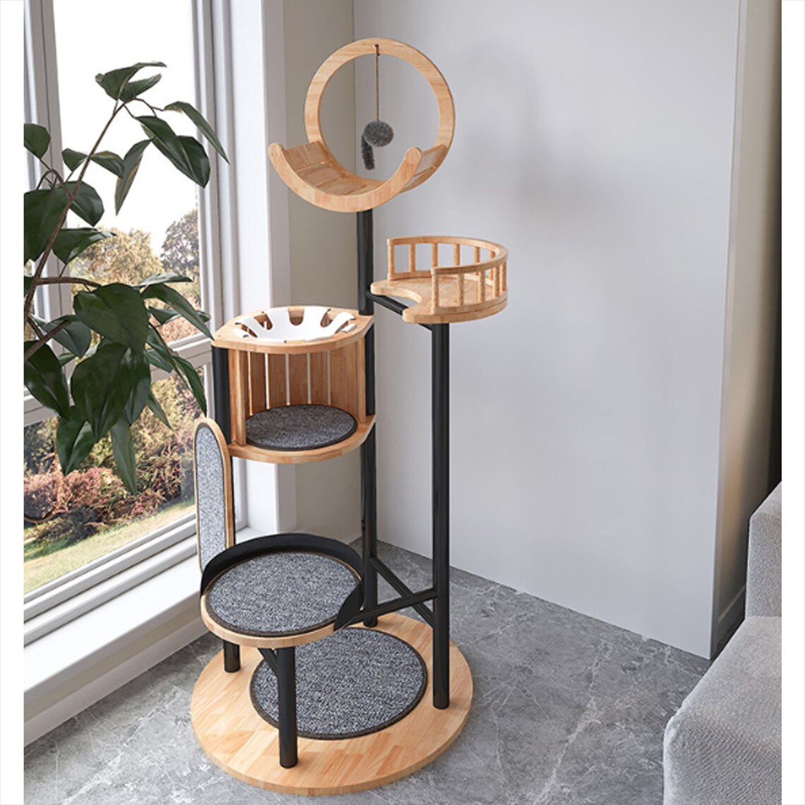 Große Katze Kletterturm mit Kratzen Post Sisal Seil Etsy