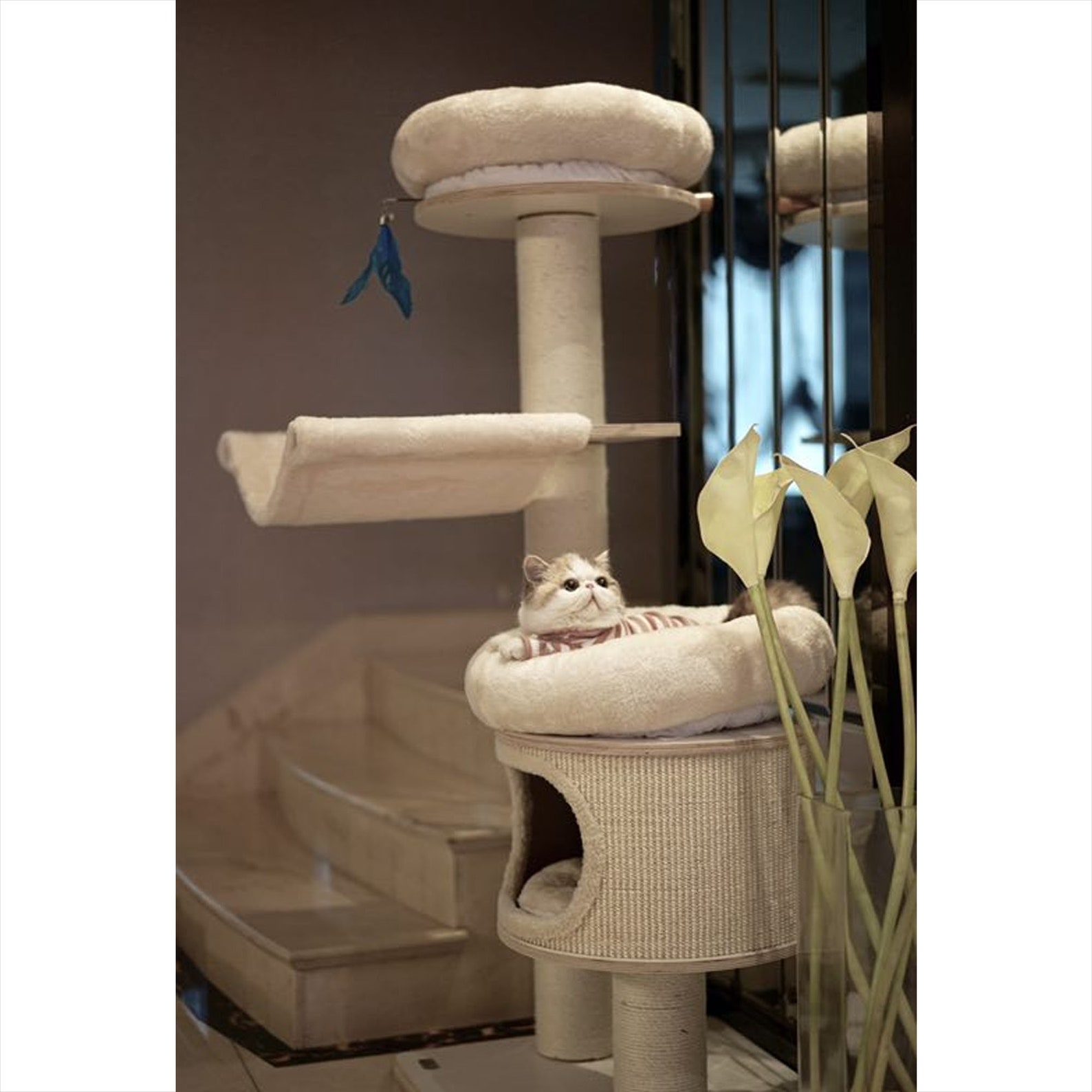 Large Cat Climbing Tower with Scratching Post Sisal RopeSolid Etsy