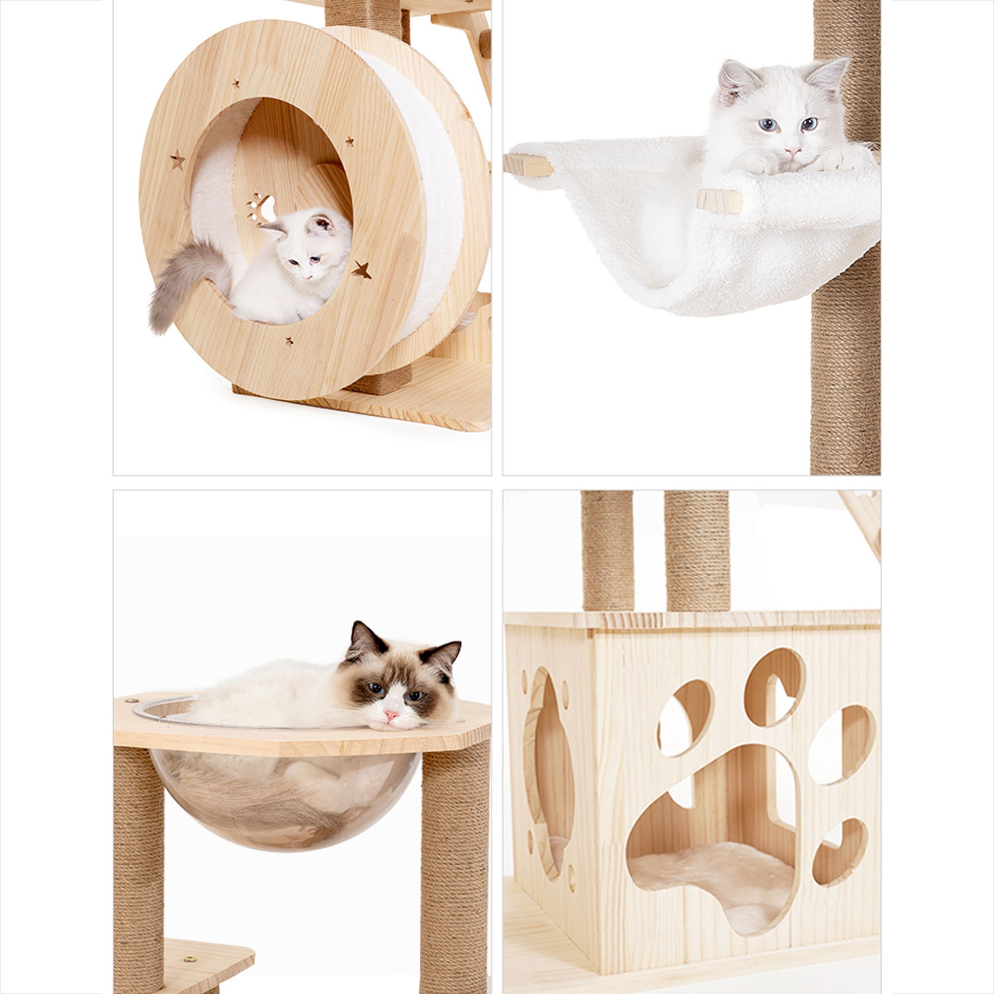 Large Cat Climbing Tower with Scratching Post Sisal RopeSolid Etsy
