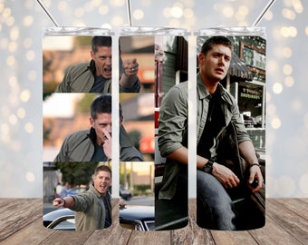 Jensen Ackles 20 oz Tumbler Wrap Digital PNG