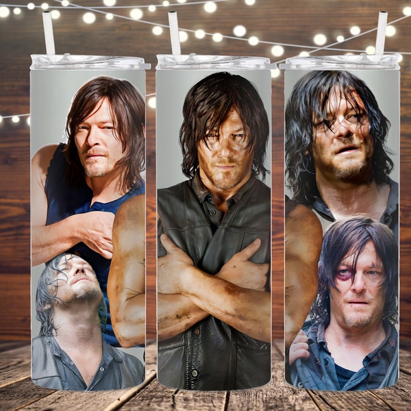 Norman Reedus 20 oz TumblerWrap Digital PNG