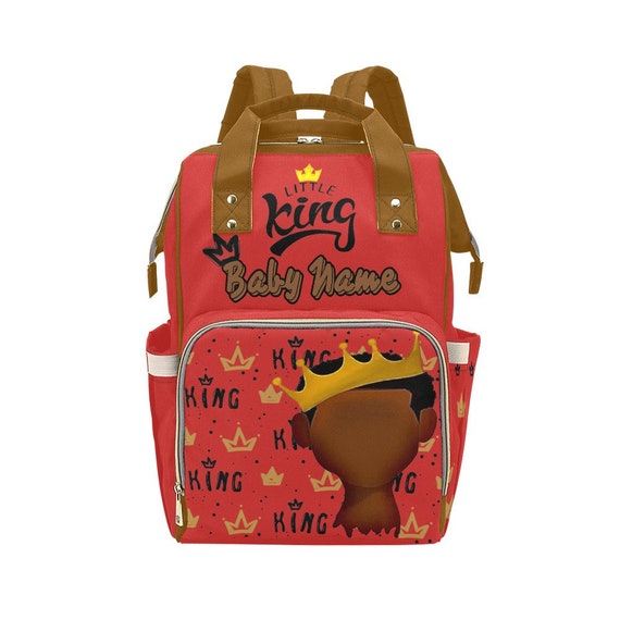 Little King Black Boy Joy Backpack Personalized Diaper  display picture 2