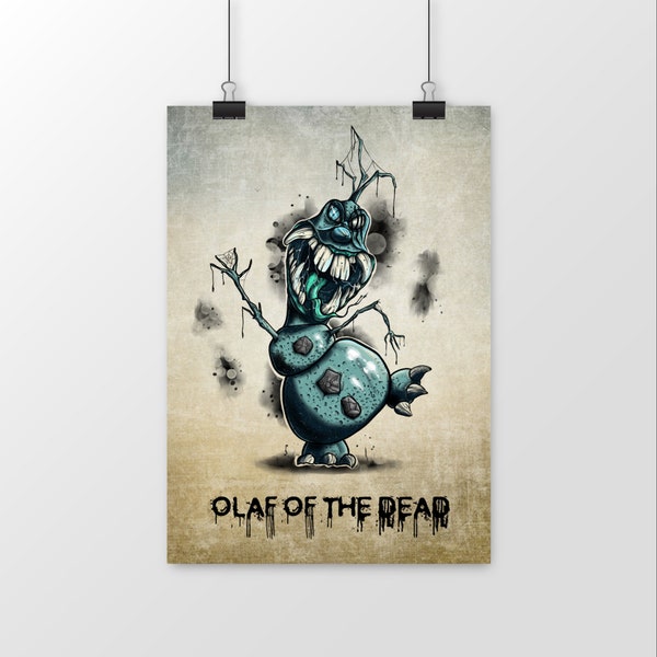 Poster Print 250g papier Olaf La Reine des Neiges Décoration murale Idée Cadeau