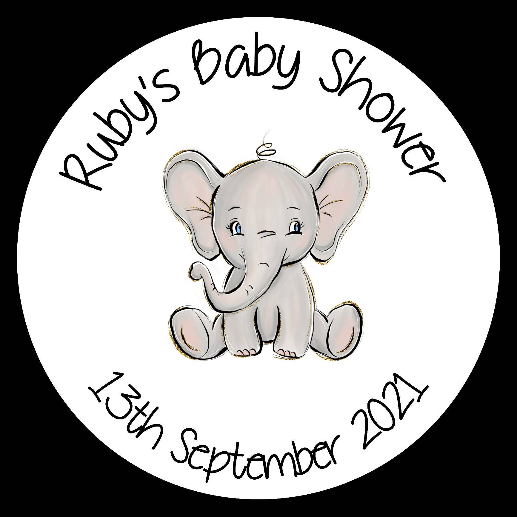 Baby shower stickers personalised favours various colours Etsy