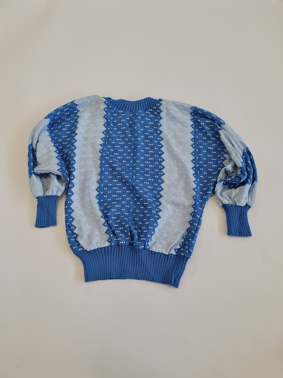Blue vintage jumper size small to medium | Etsy