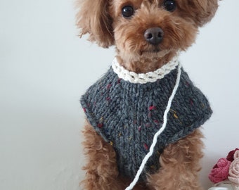 White Necklace Sweater/Dog Sweater Pattern/knitting pattern/dog knit/dog knits/Dog knitting pattern/Sweater patter/knitting pattern