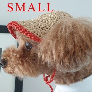 Sun Hat-Small/Dog hat/dog hat Pattern/summer hat/Dog knits/dog knitting pattern/crochet pattern/dog hat crochet pattern