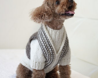 Brown Vest/knitting pattern for dog/Dog knitting pattern/Pattern for dogs/Sweater pattern/knitting pattern/dog knitting patterns
