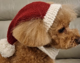 Santa Hat with Beard / knitting pattern