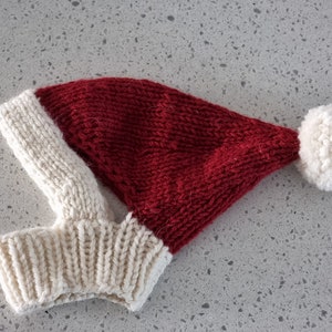 Gorro de Papá Noel / patrón de tejido