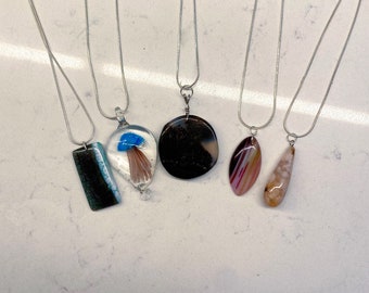 Stunning Handcrafted Silver Stone Pendant | Unique Designs for Stylish Statements | Boho Style | Artisan Jewelry | Fashion Accessories