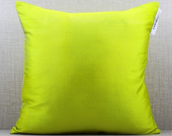 2 Lime Green Pillow Covers and Euro Sham Covers Green Pillow Bright Green Accent Pillow Green Pillow Cover Green Throws Green Shams Bedding