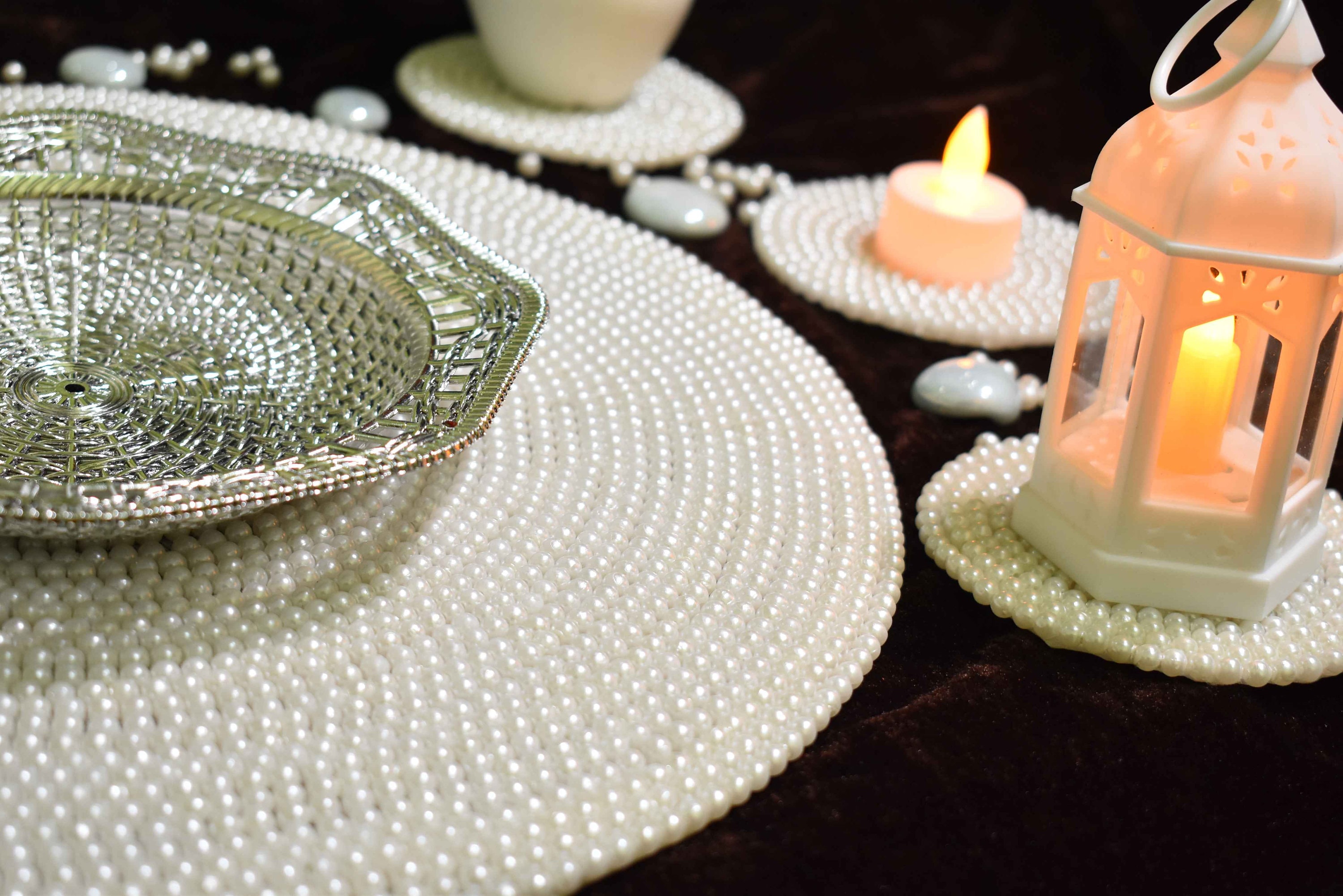 Beaded Placemats for sale Only 4 left at 65