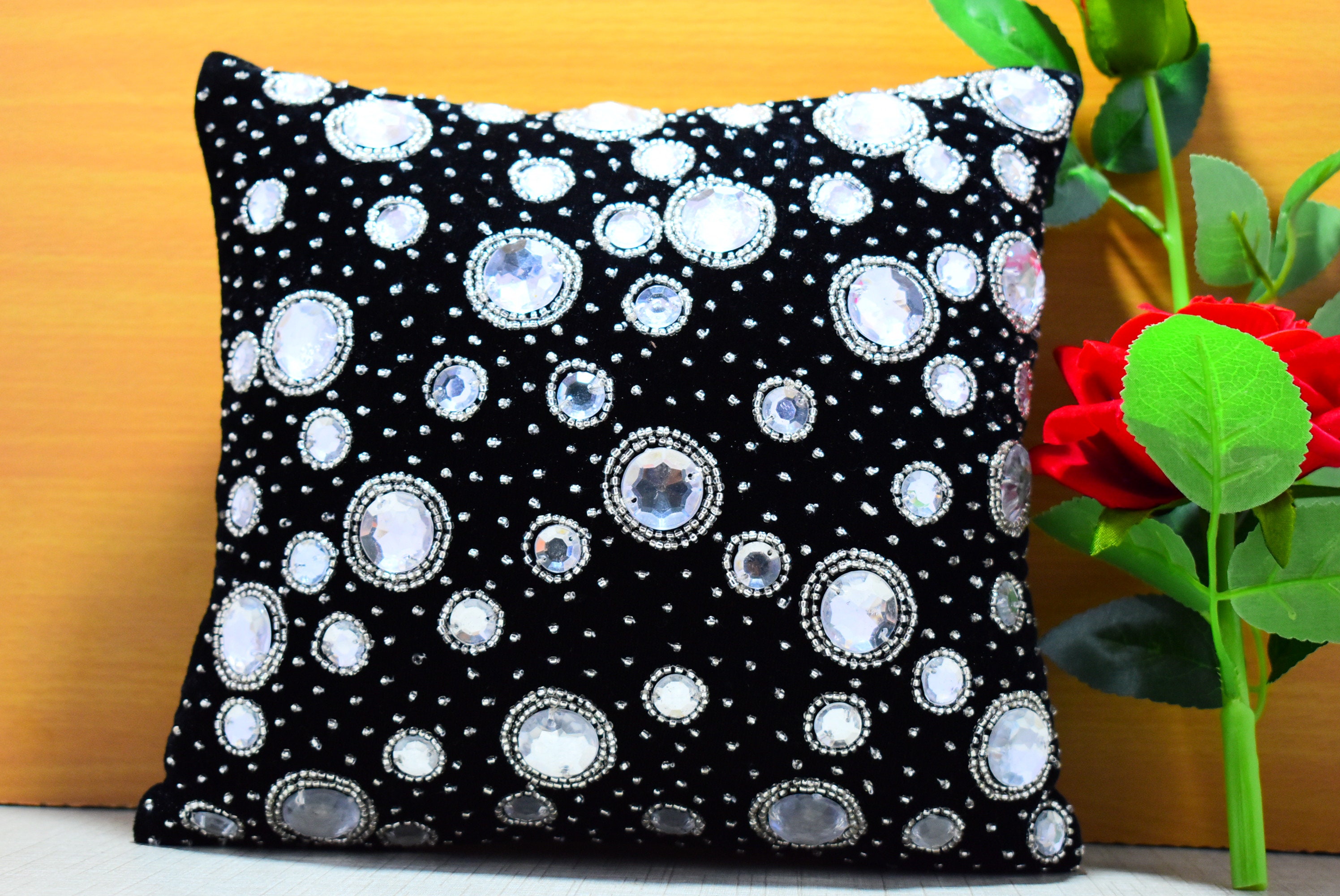 noir Bling Crystal Housse