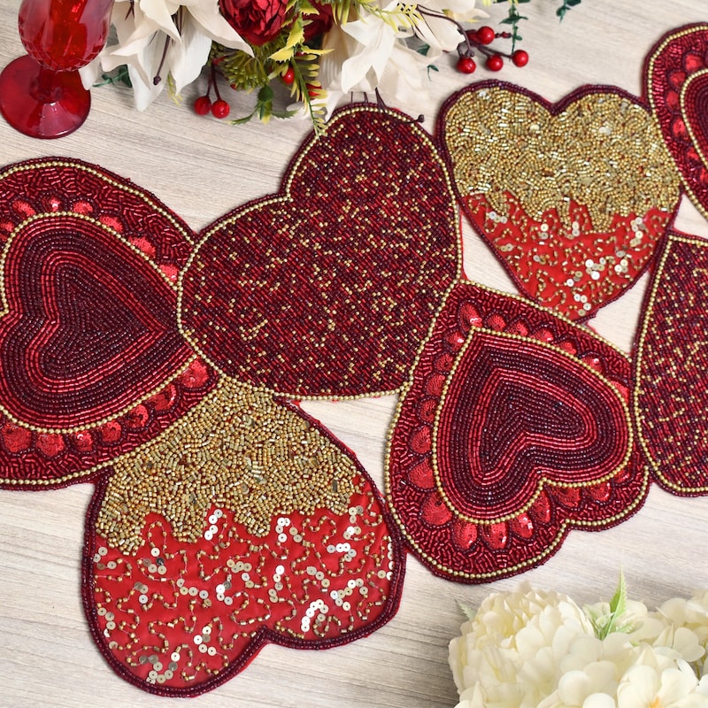Heart Table Runner - Etsy
