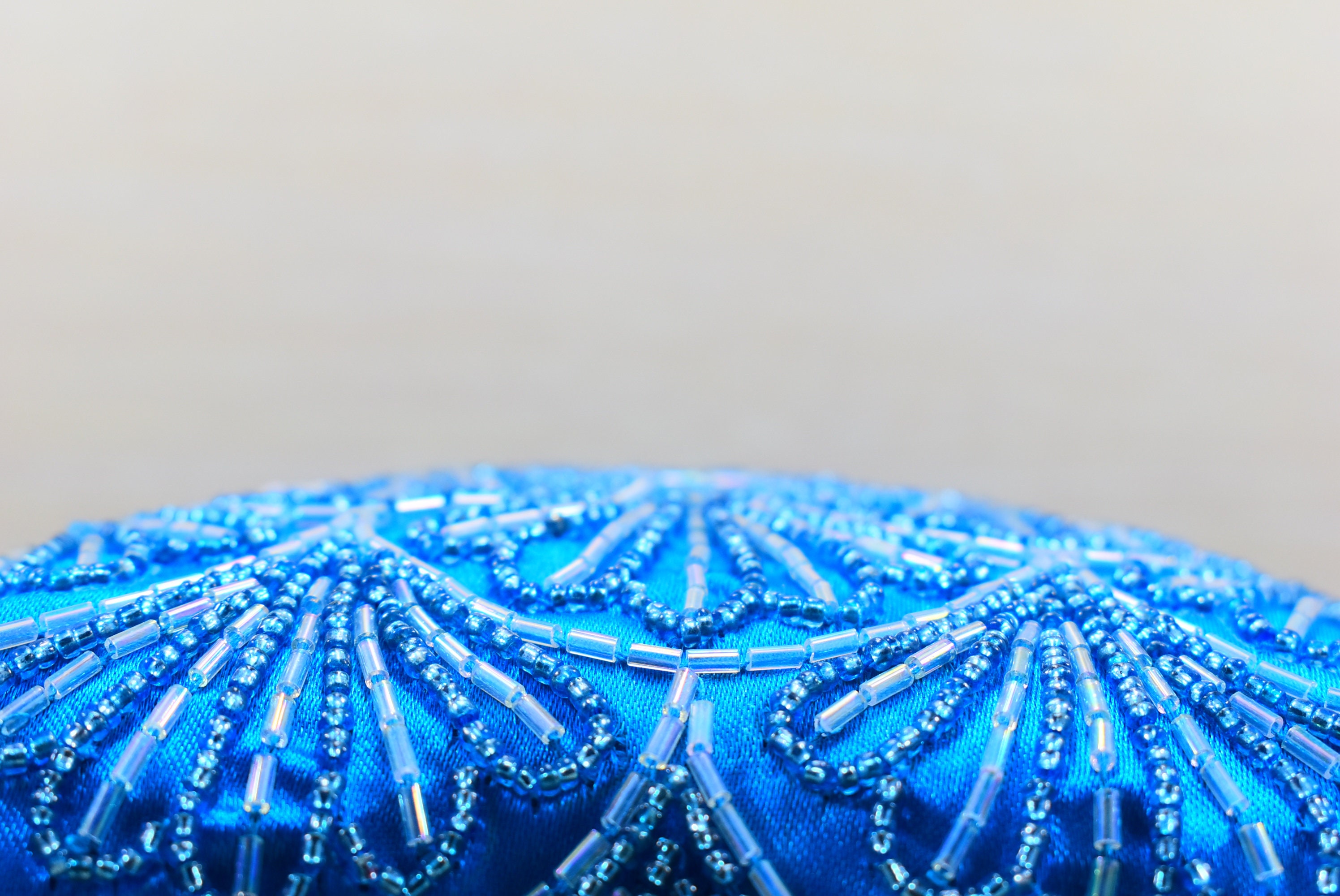 Sky Blue Beaded Throw Pillow Cover Luxury Contemporary Modern Etsy