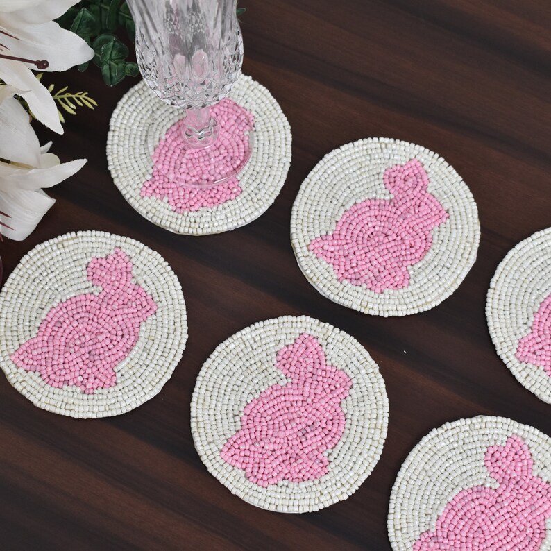 ZARIMOON Beaded Coasters