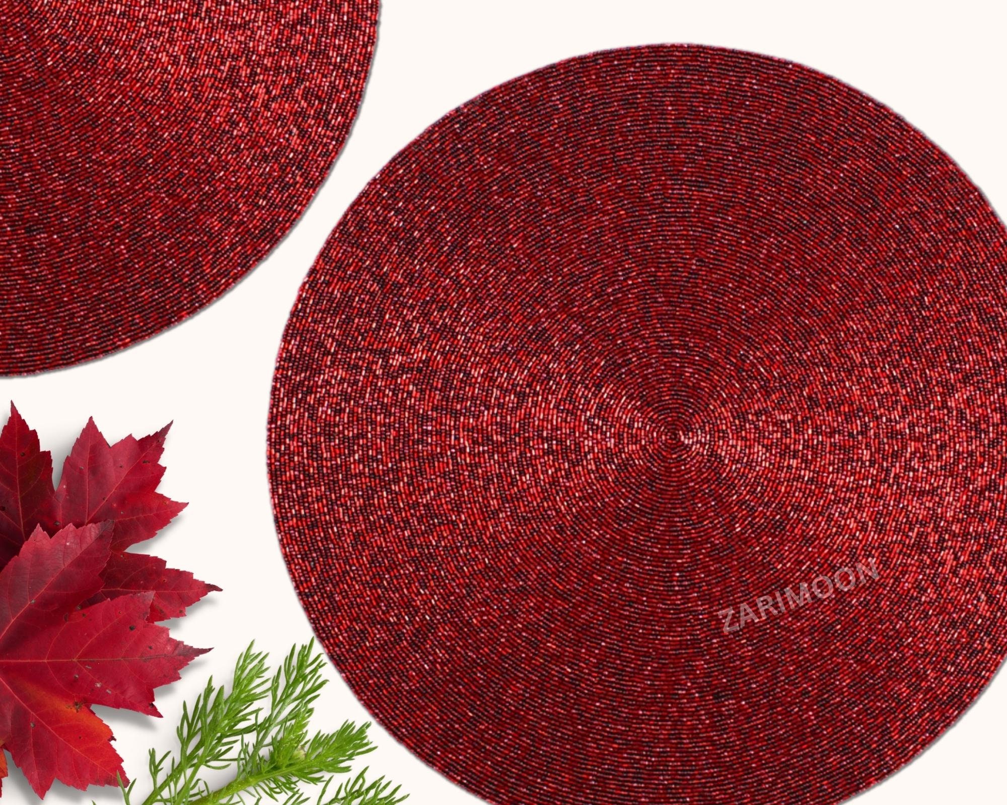 Silicone Placemat Wholesale - Round Silicone Table Mat Christmas Placemats  Bulk