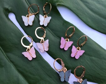 Cream Jewelry Sakura Earrings Cherry Blossom Necklace Custom Set Choose Your Color Faux Leather Necklace Faux Leather Earring Junk Jewelry