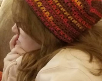 Natural fibers beanie fall colors