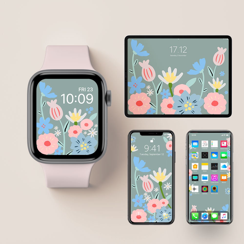 Pastel Bloom Apple Watch Wallpaper | Easter Spring Light Flower