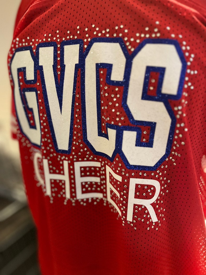 Personalized Jersey Rhinestones and Glitter Cheer , Baseball, Football