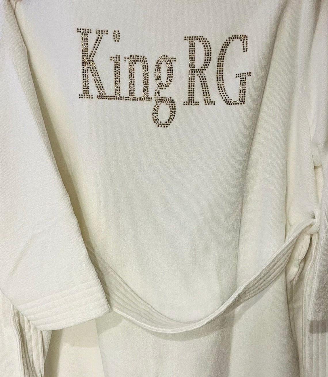 Custom Rhinestone Bling Fleece Robe - Etsy