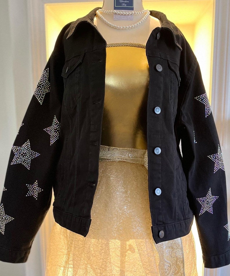 Custom Rhinestone Jean Jackets brides, Kids , Teens, Cheer, Themes