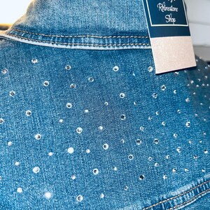 Silver Rhinestone Jacket Custom Personalized Name Rhinestone Jean Jackets ( Denim & Rhinestones ...