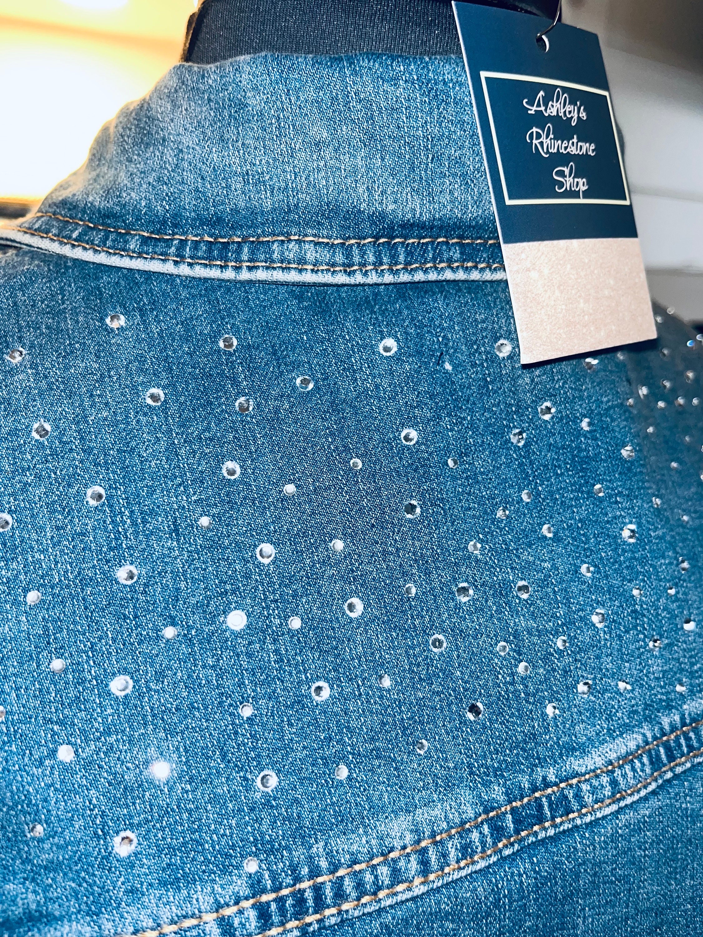 Custom Personalized Name Rhinestone Jean Jackets ( Denim & Rhinestones ...