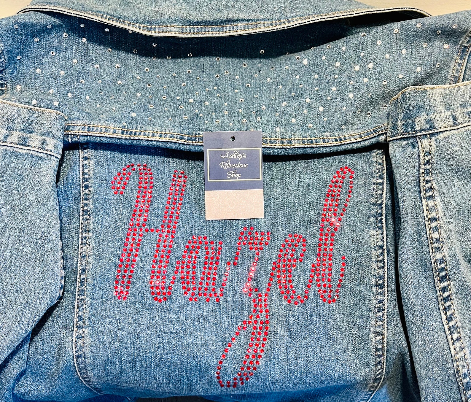 Custom Personalized Name Rhinestone Jean Jackets ( Denim & Rhinestones ...