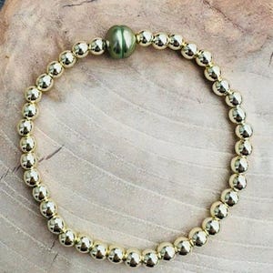 14K Gold-Filled & Freshwater Pearl Stretch Bracelet – Minimalist, Elegant, Everyday Jewelry