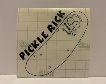 Giant Pickle Rick 25.6cm x 9cm- Waterproof Vinyl Glossy Sticker Sticker Bombs and More! Lockers Desks Perfect For Laptops
