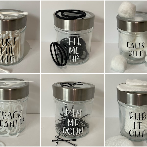 Funny Bathroom Jars Etsy