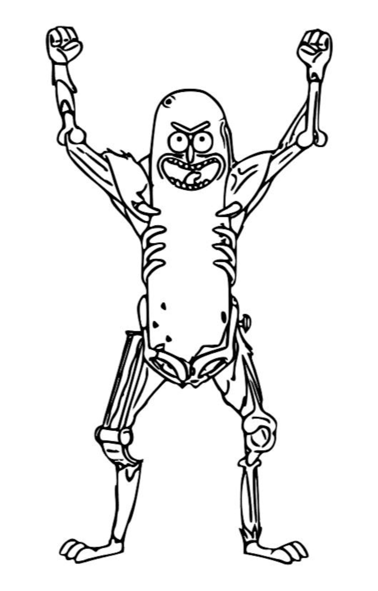 Rick and Morty Pickle Rick Rat Suit Sticker/Window Decal Etsy