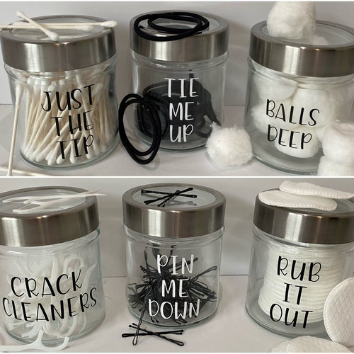 Funny Bathroom Jars Etsy