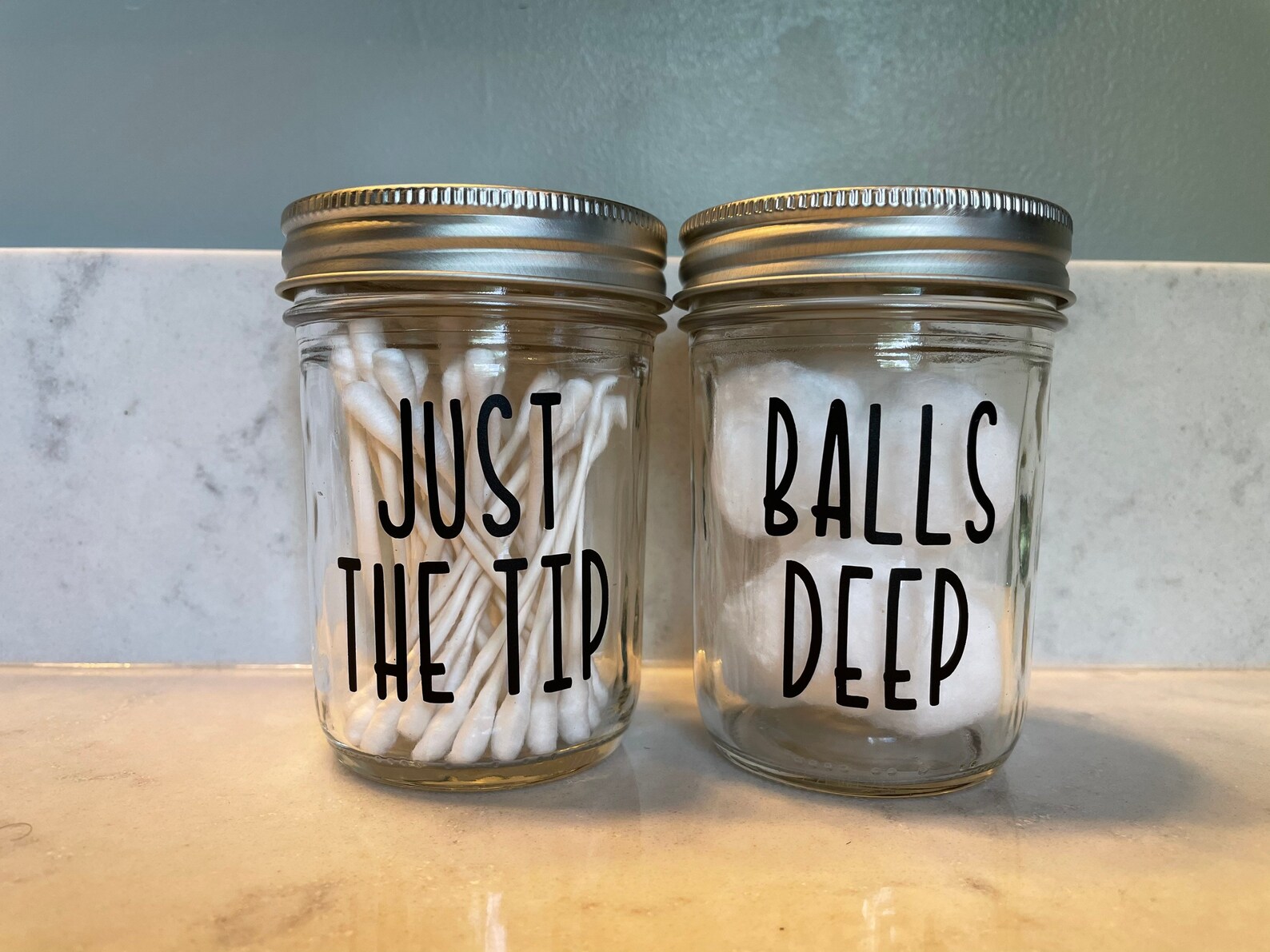 Funny Bathroom Storage Jars Etsy