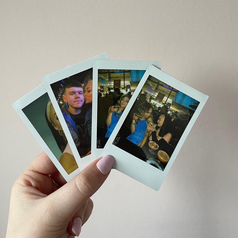 Custom instax mini prints - white boarder style photo retro - choose your own photo from camera roll - gift for her/him 