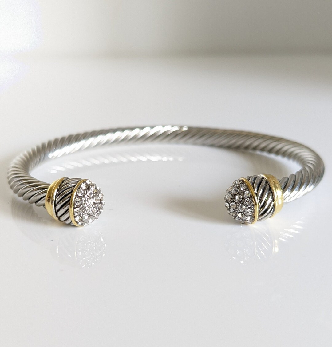 Two Tone Hammer Dome Bracelet main image 1