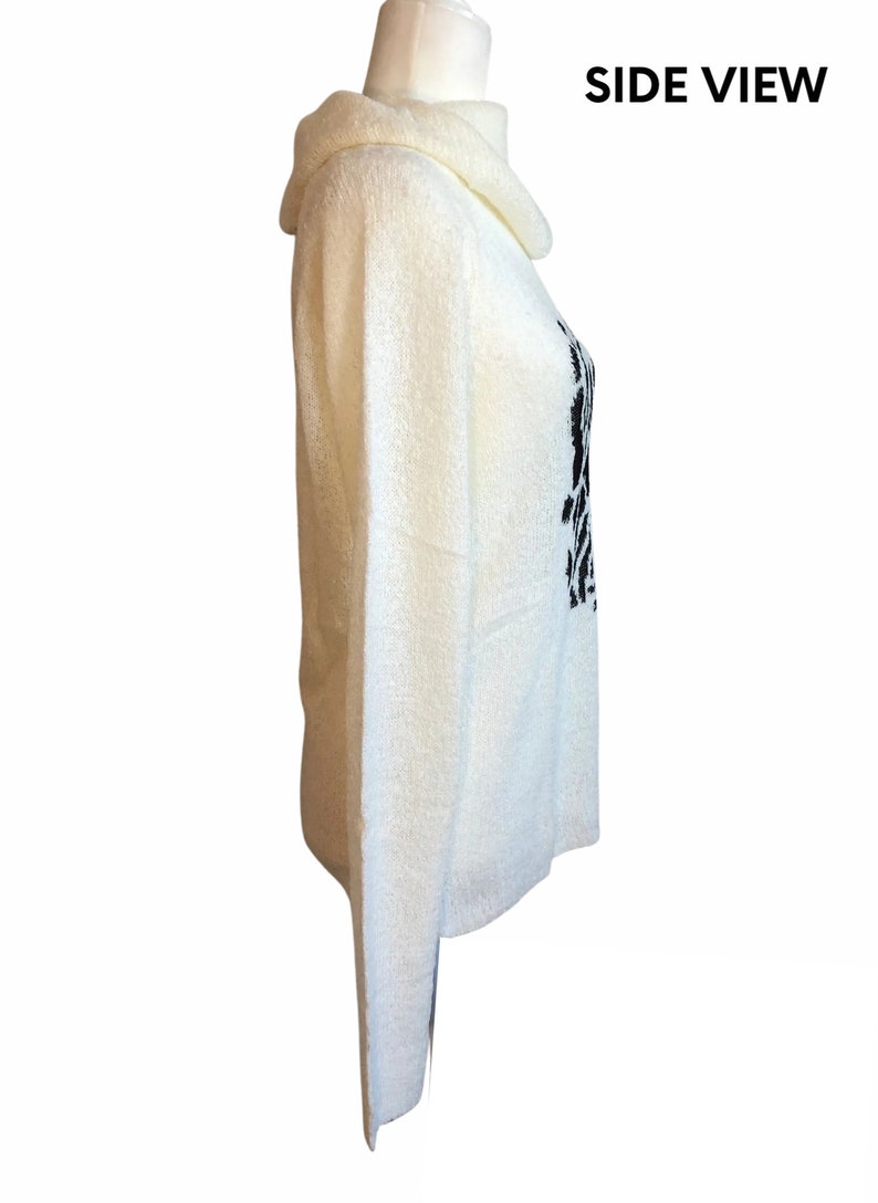 Cowl Neck Sweater with Flower Detail image 4