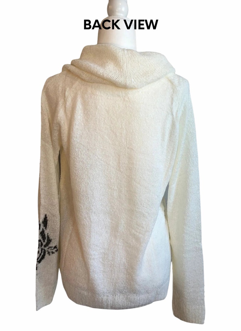 Cowl Neck Sweater with Flower Detail image 5