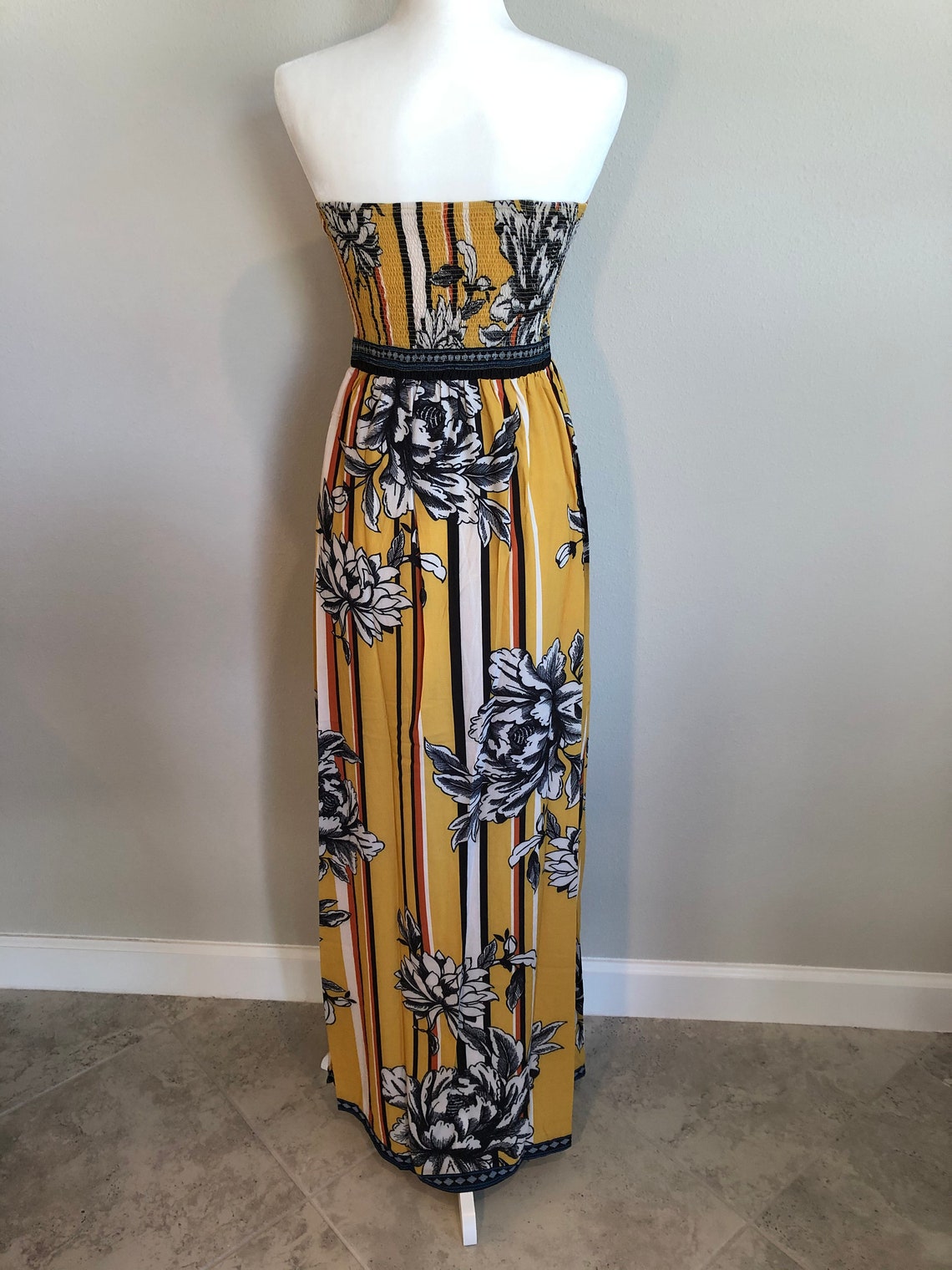 Eight Sixty Yellow Striped Maxi Dress from Marina by y&i clothing boutique â Shoptiques