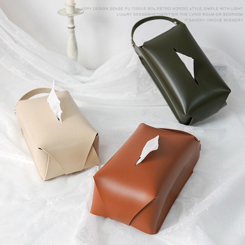  Aaronic ltd Tissue Box Leather Tissue Box Home Living Room  Toilet Car Decoration Bedroom Kitchen Desktop Cosmetics Toilet Paper  Storage Box Modern Facial Tissue Holder Tissue Box Cover Tissue Holders 