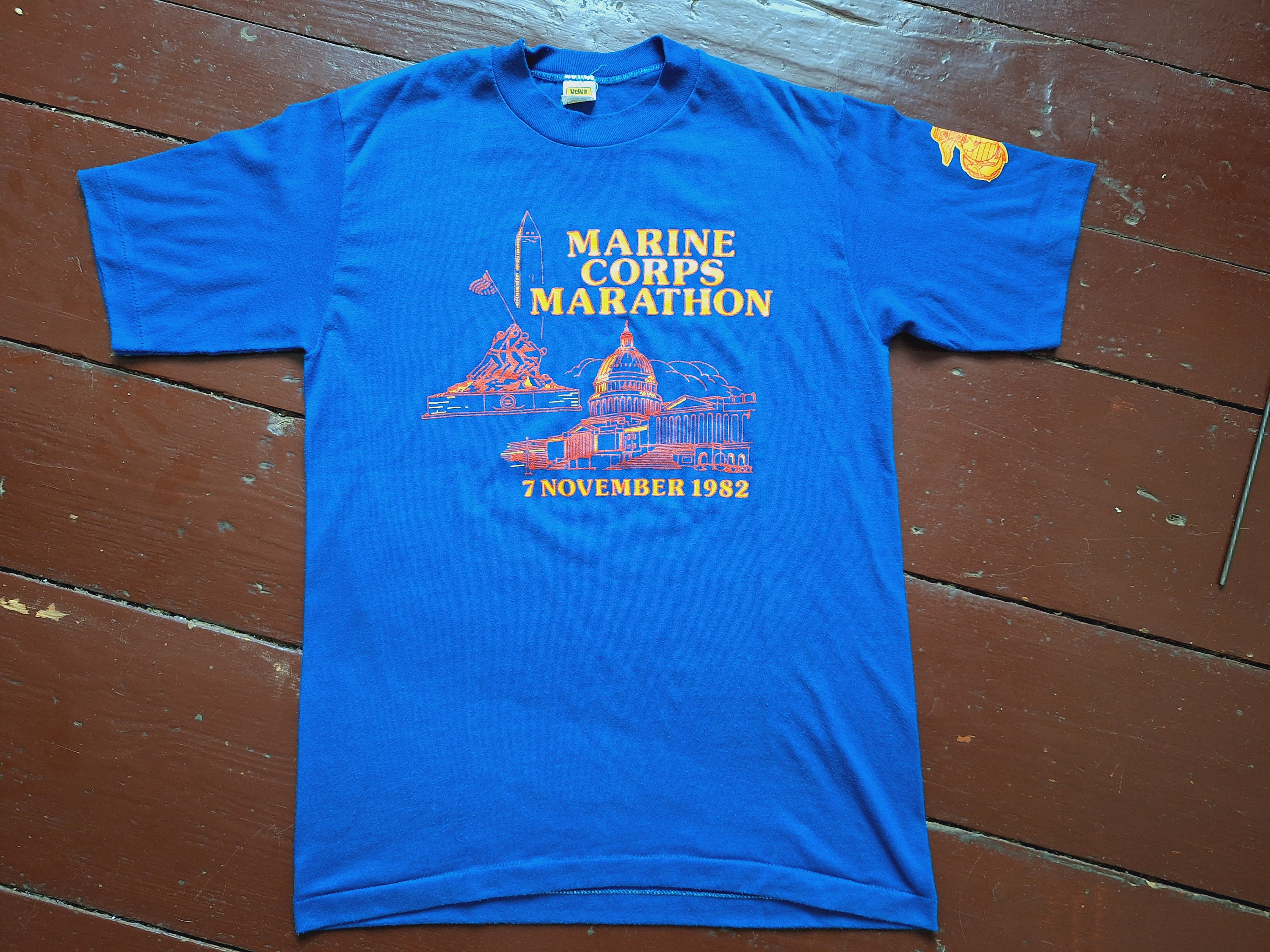 VTG T-shirt 80s Marine Corp Marathon , Single Stitch , Size-m - Etsy