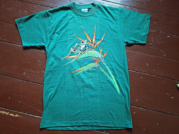 VTG T-Shirt frogs in the natural environment 1992 , Size -S