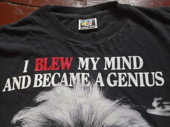 VTG T-shirt Albert Einstein I Blew My Mind And Be… - image 7