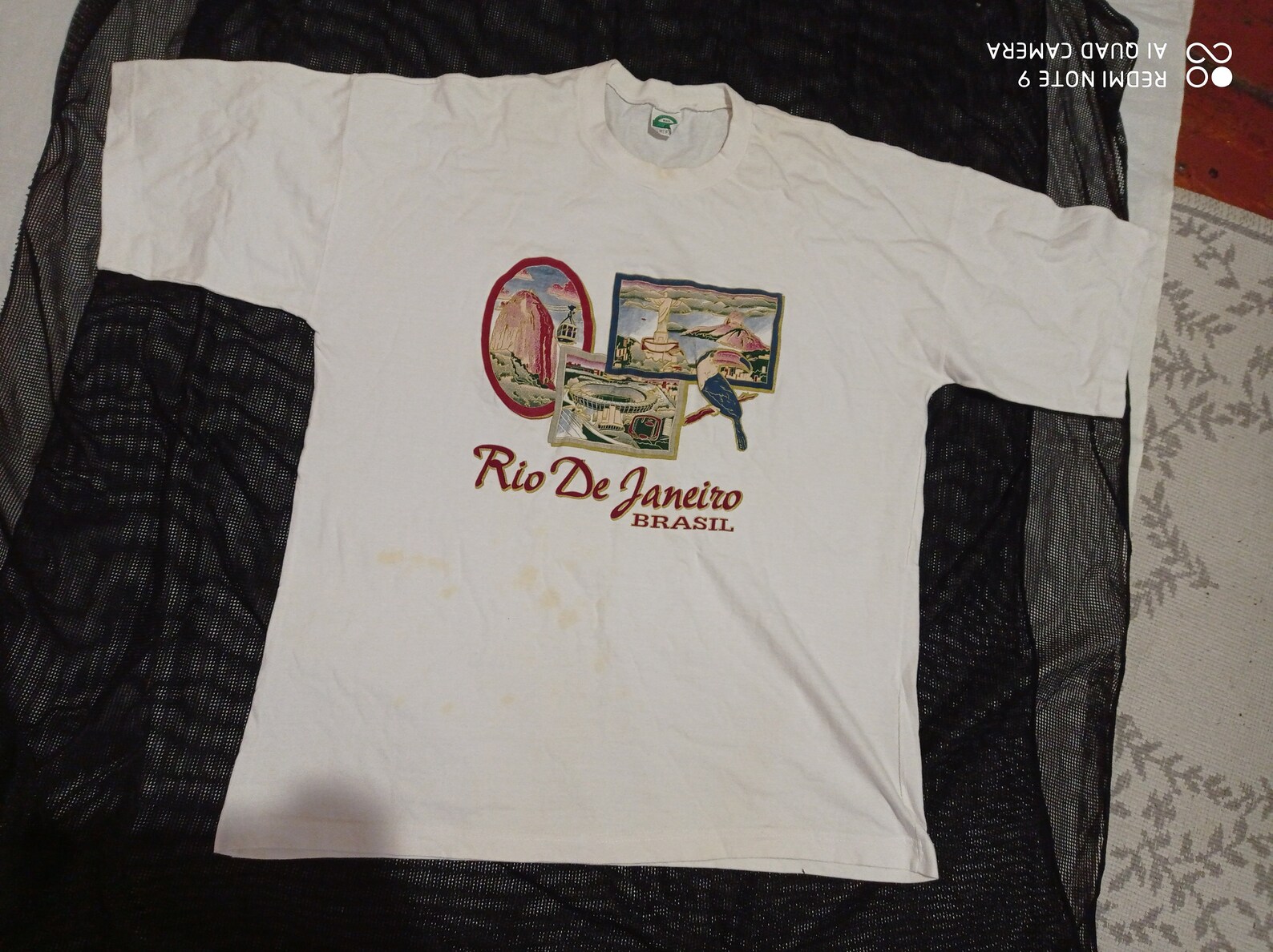 T-Shirt Rio De Janeiro + Sac Bandoulière Assorti - Taille S - Occasion Très Bon état