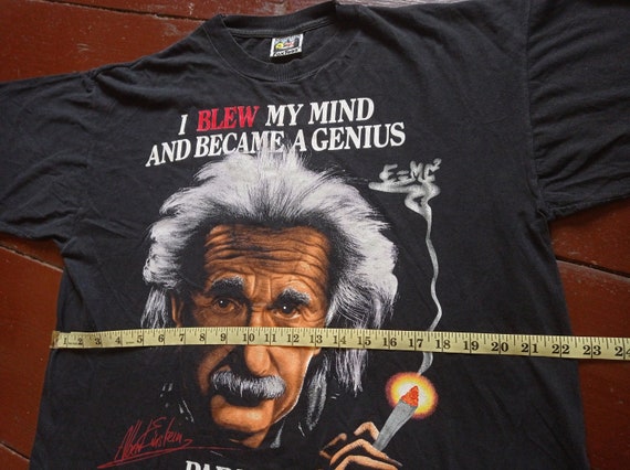 VTG T-shirt Albert Einstein I Blew My Mind And Be… - image 6