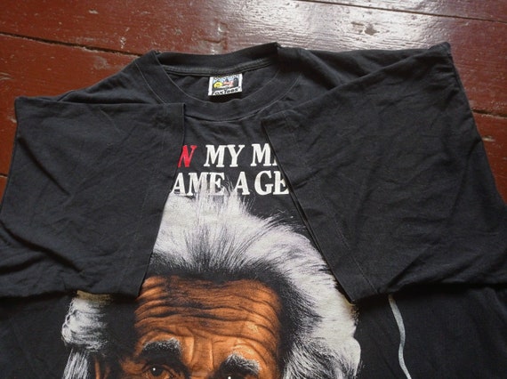 VTG T-shirt Albert Einstein I Blew My Mind And Be… - image 8