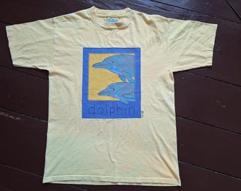 VTG T-Shirt Dolphin 1993, single stitch , Size -L